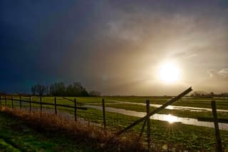 Na de sneeuw en regen brak vanmiddag toch de zon door