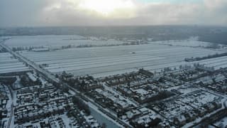 De sneeuwlaag over krimpen aan de lek