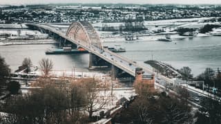 Belvédère bedekt in sneeuw