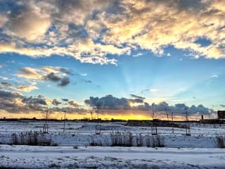 Onderweg, prachtige lucht
