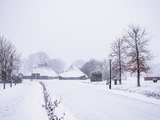 Sneeuwbui in Beerze