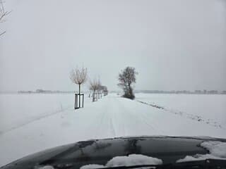Rijden door de polder