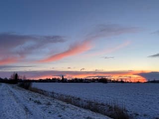 Winterse zonsopkomst 