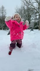 Tot mijn knieën in de sneeuw!