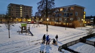 Nogb1 keer met de slee naar school 