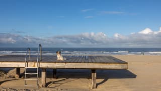 Blauwe lucht en zon op Vlieland