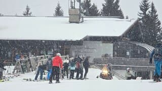Scheffau in de middag ging het steeds harder sneeuwen