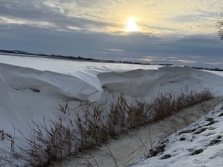 Sneeuwduinen en doorbrekende zon!