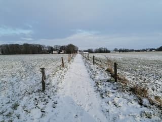 Winter weer met zon