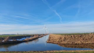 Nog sneeuw langs de kant! 