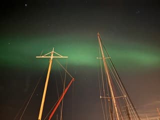 Noorderlicht aan de haven
