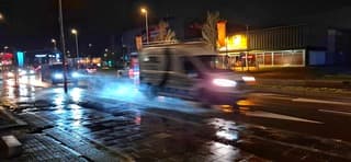 Regen in Beverwijk vanmorgen vroeg 