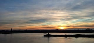 Zonsondergang aan de IJsselkop bij Westervoort 