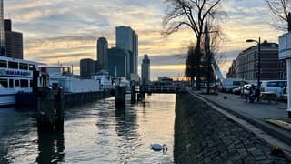 zonsondergang aan de Koningshaven 