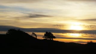 Zonsondergang boven de duinen