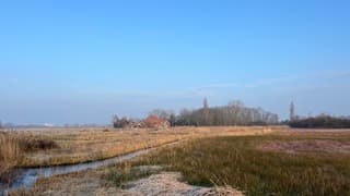 Koude zonnige winterdag 