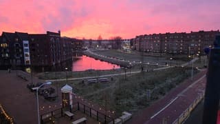 Foto van af een bouwsteiger