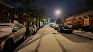 Zelfs wat sneeuw hier aan de kust 