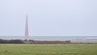 Vuurtoren in de mist 