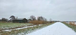 Lichte sneeuwval in de provincie Groningen vanmiddag 