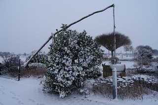 Sneeuw in Meddo. 