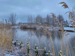 Eind januari nog een dun sneeuwkleedje, Mijdrecht 09:55
