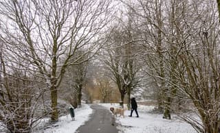 Wandelen in prachtig wit decor.