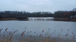 Overgebleven ijs en sneeuw