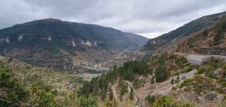Bewolkt en winderig weer Zuid Frankrijk. 