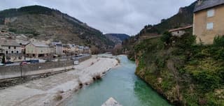 Bewolkt weer in Sainte-Enimie 