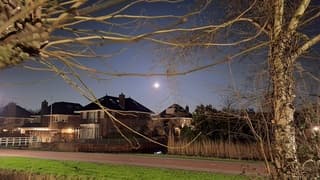 Volle maan, onbewolkt maar koud