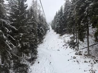 Sneeuw in de skilift