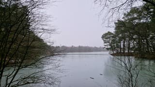 Bevroren  Blauwe Meer vrijdagochtend 