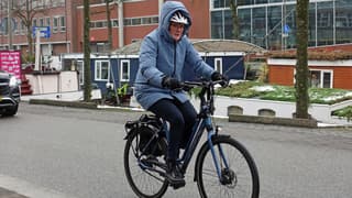 Koud op fiets.