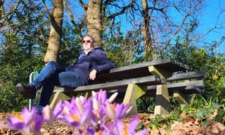 GENIETEN  van zon en crocussen 