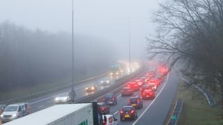 Mist en stilstaande verkeer op A73
