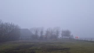 Hardnekkige mist op Texel 