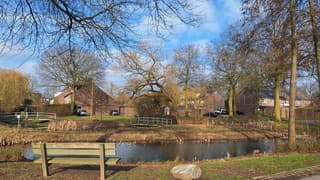 mooi bankje om in't zonnetje te zitten