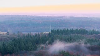 Ochtendmist bij Zwerfsteneneiland