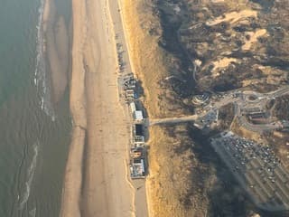 Bloemendaal strand. Uit de lucht 