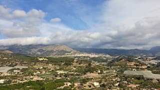 Zon en wolken in Spanje 