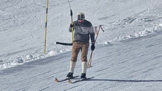 Nostalgische skioutfit Kaprun