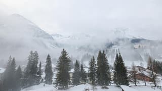 Mistige Alpen