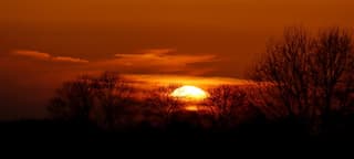 Een wollige zonsondergang