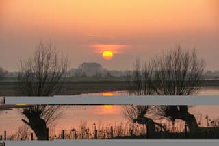 Zonsondergang met Saharastof