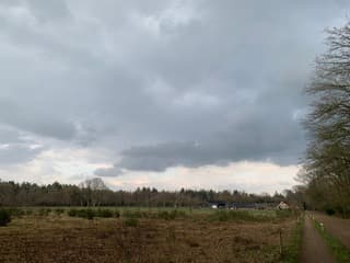 Lucht net voor een bui regen