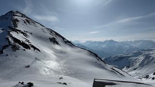 Ijsplaten op de berg