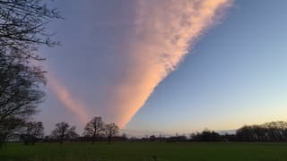 Vreemde wolkenpartij