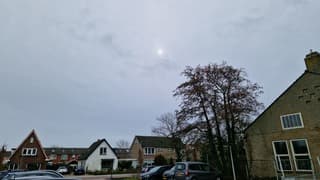 Pogingen van de zon boven Texel vanmorgen 