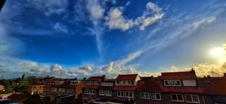 Toch nog breede opklaringen boven Beverwijk vanmiddag 